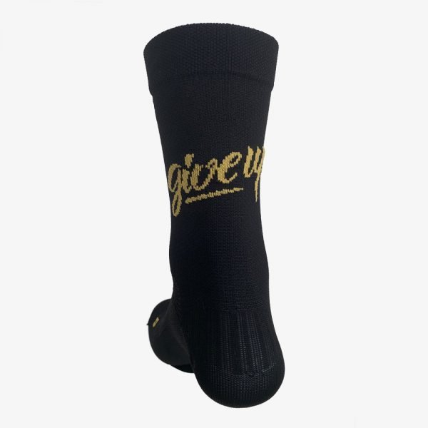 Calcetín negro never give up ciclismo de rd socks