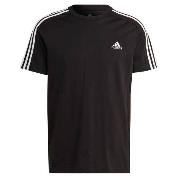 camiseta tres bandas adidas negro flavisport